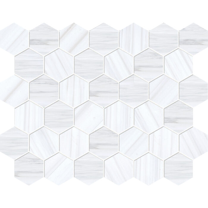 Dolomiti Gray Hexagon 5 cm – Hexagon 2″ natural stone mosaic