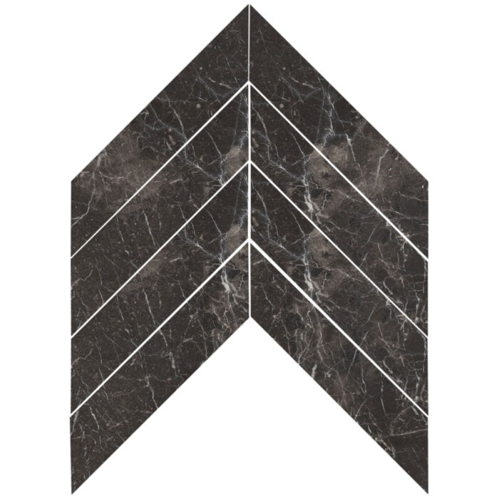 Olive Black Chevron 5X20 cm – Chevron 2X8″ natural stone mosaic