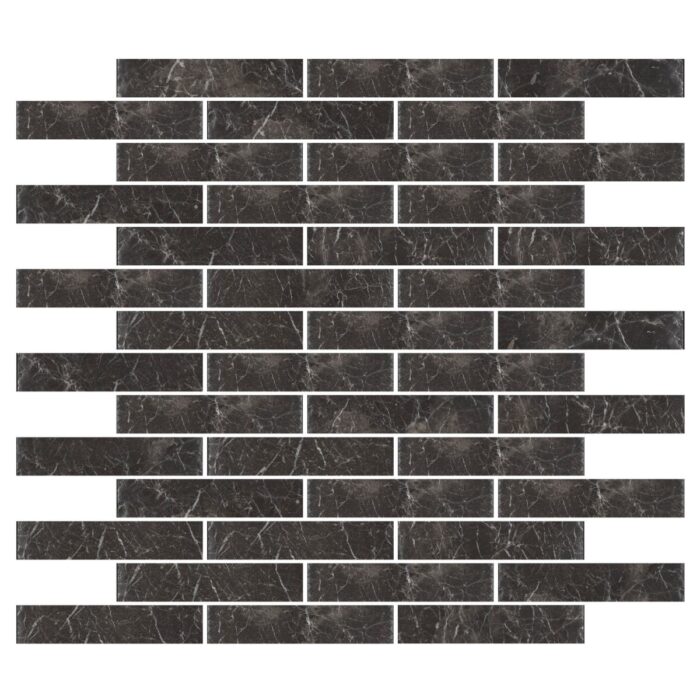 Olive Black 2,3X10X1 cm – 1X4X3/8″ natural stone mosaic