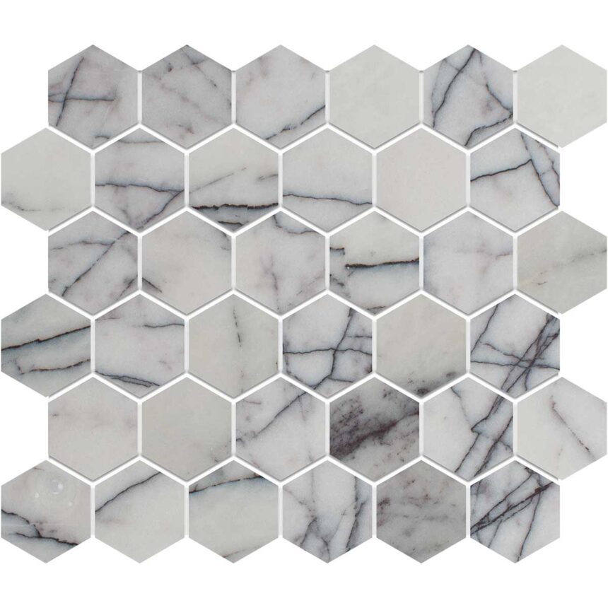 Lilac Hexagon 5 cm – Hexagon 2″ natural stone mosaic