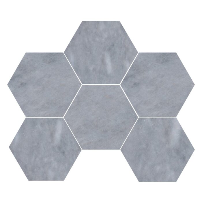 Ocean Blue Hexagon 12,7 cm – Hexagon 5″ natural stone mosaic