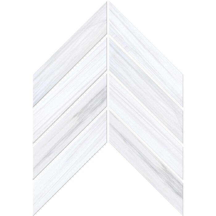 Dolomiti Gray Chevron 5X20 cm – Chevron 2X8″ natural stone mosaic