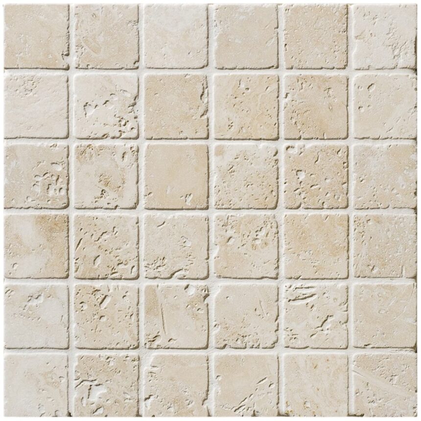 Antico Travertine 5X5X1 cm – 2X2X3/8″ natural stone mosaic