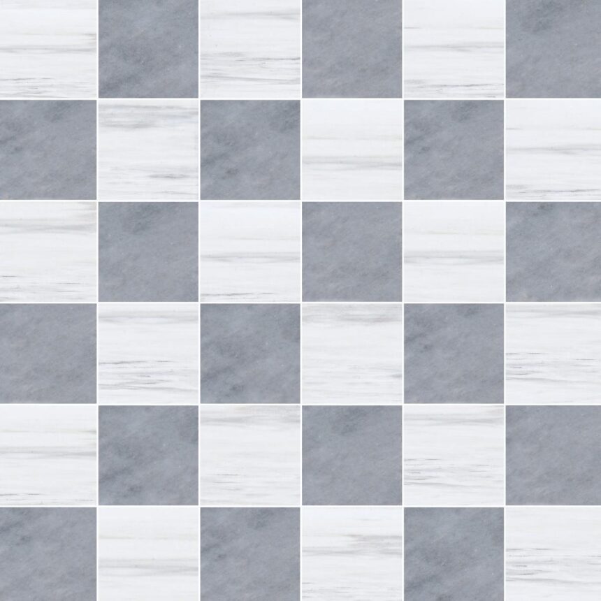 Dolomiti Gray&Ocean Blue 5X5X1 cm – 2X2X3/8″ natural stone mosaic