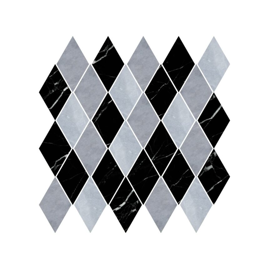 Ocean Blue&Black Diamond 5 cm – Diamond 2″ natural stone mosaic