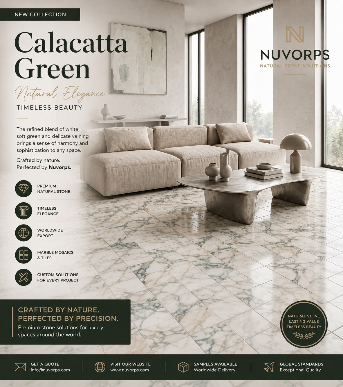 Calacatta Green collection presentation