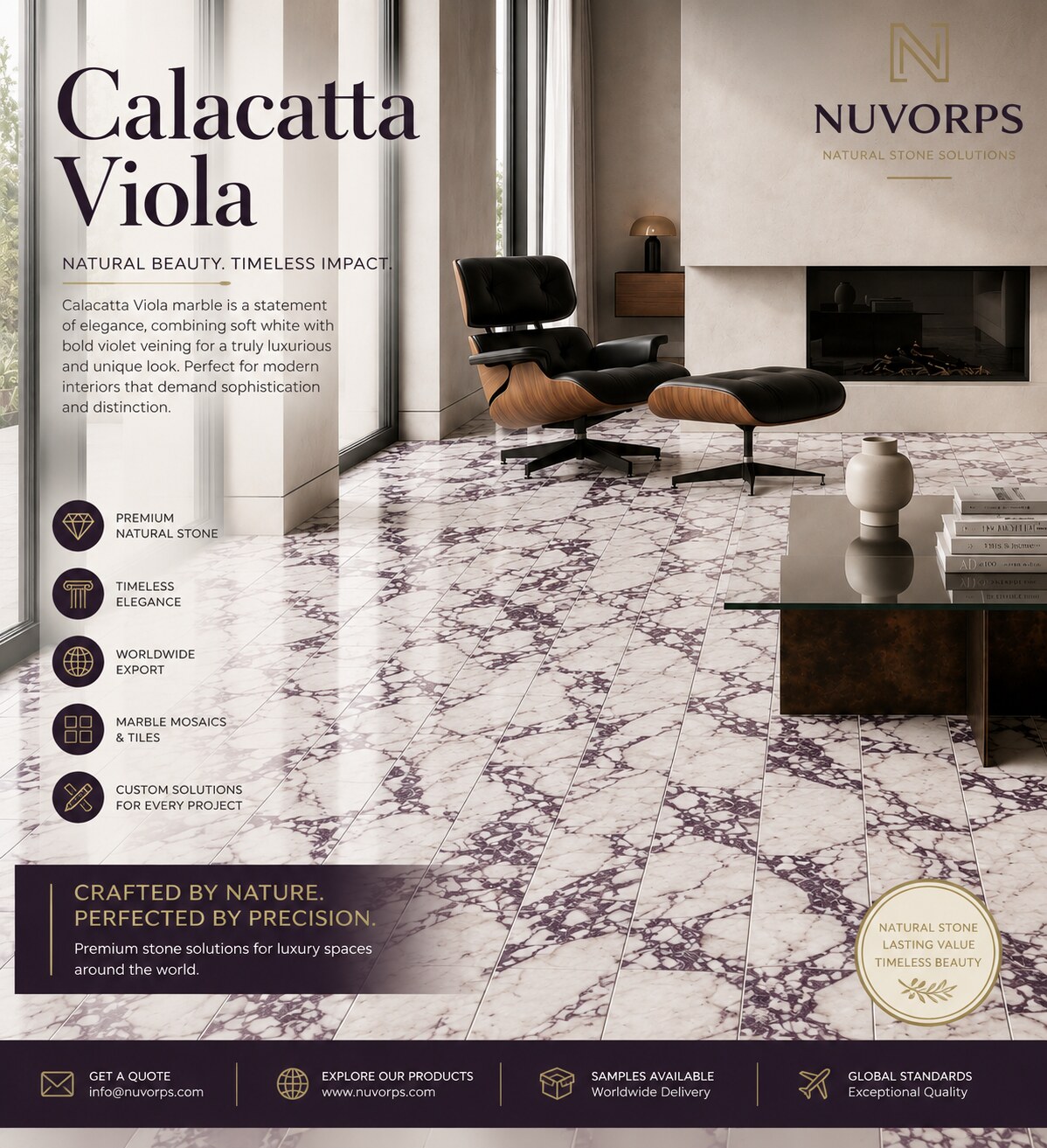 Calacatta Viola collection presentation