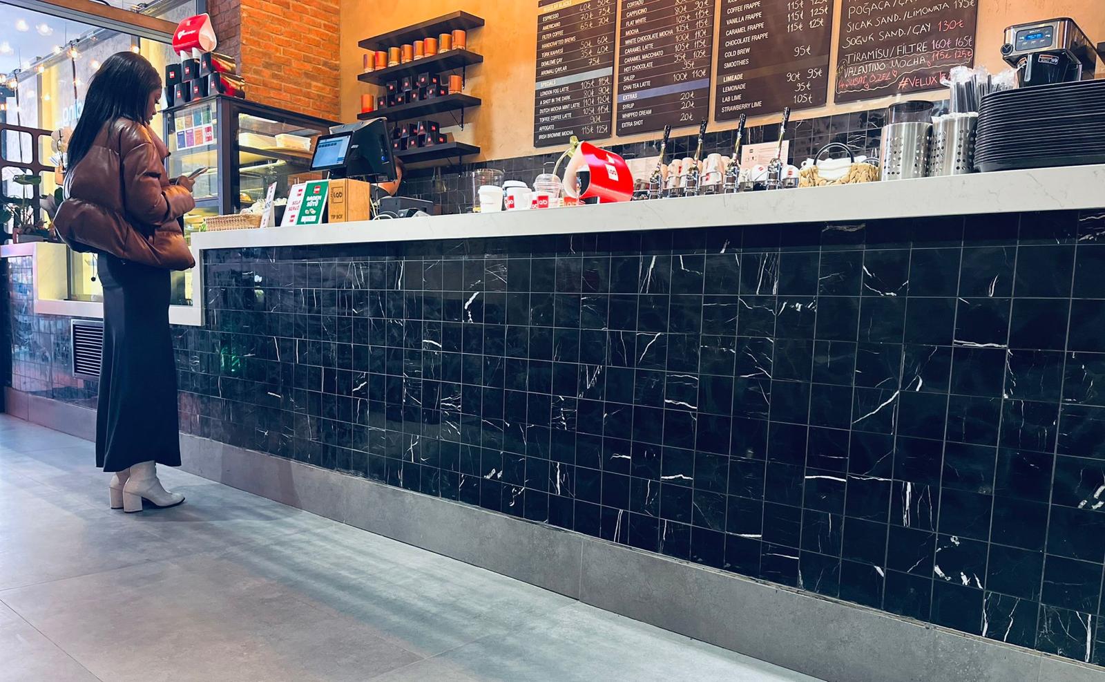 Commercial Interior — Bespoke marble mosaic installation