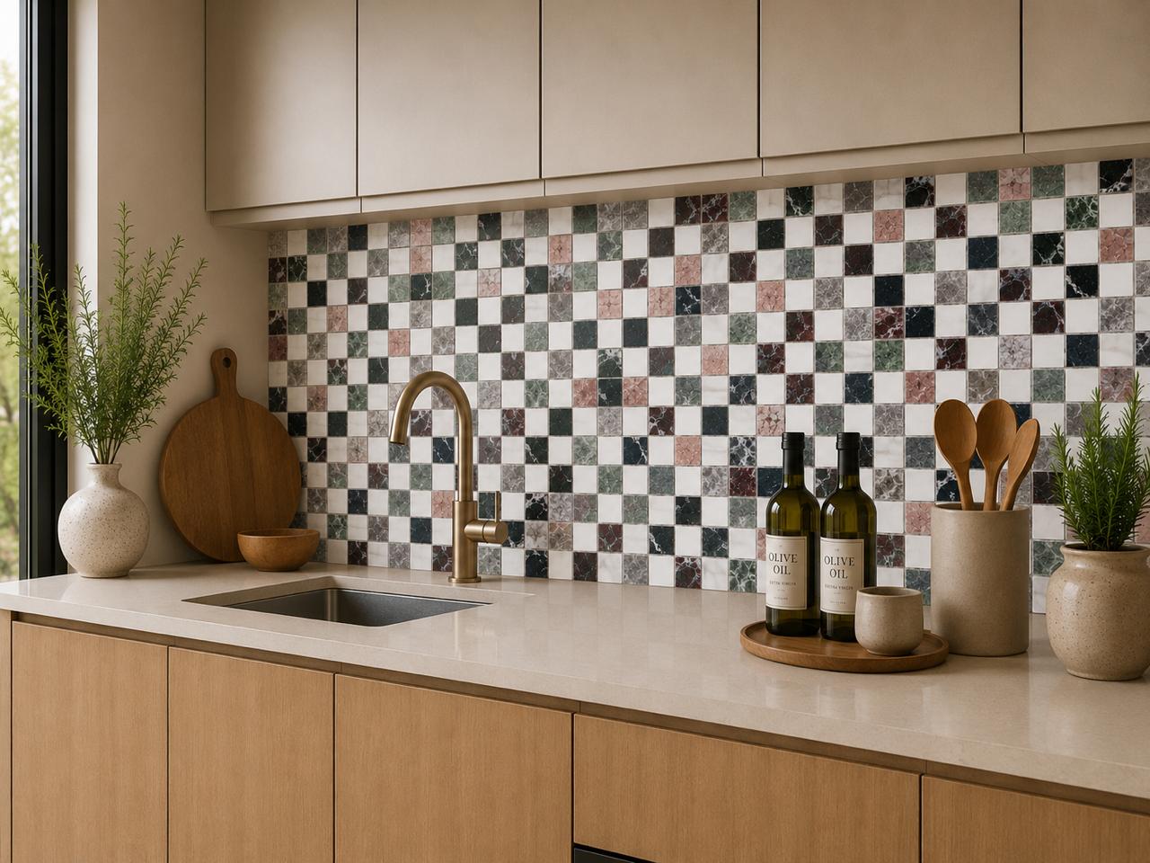 Residential Kitchen — Multicolored natural stone selection
